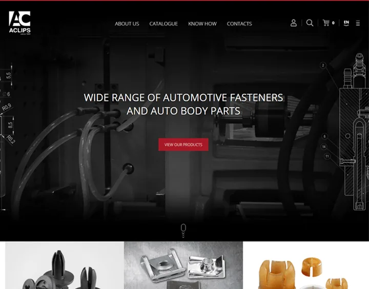 Aclips website design