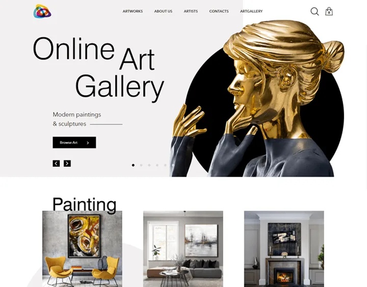 Artgallery website design